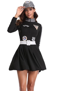 F1823 Racing Girls Costume Car Driver Nascar Racer Halloween Cosplay fancy dress